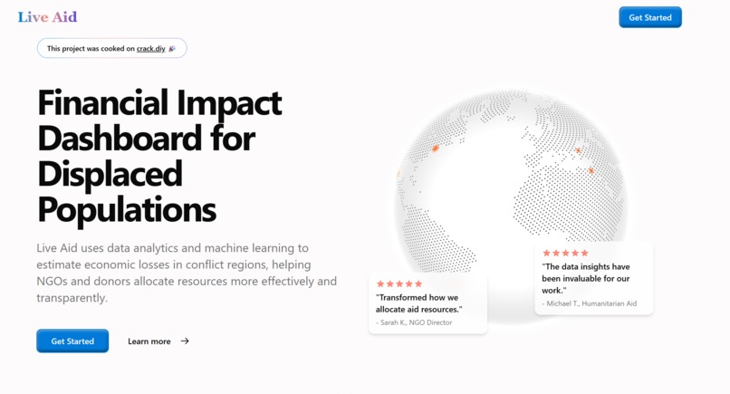LiveAid: Humanitarian Analytics Platform (Hacktech Winner)